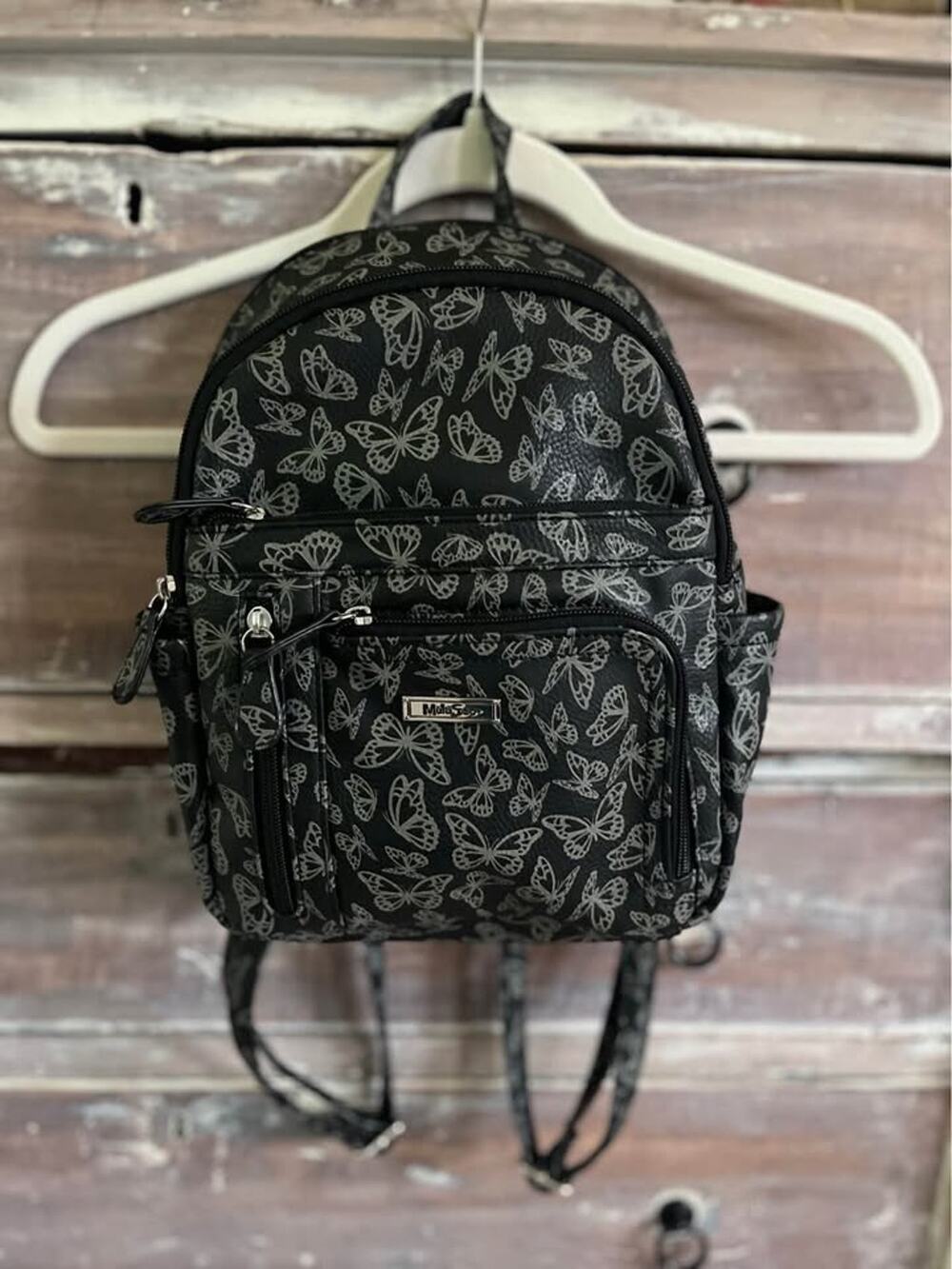 MultiSac Butterfly Print Mini Backpack Faux Leather Vintage Y2K Inspired